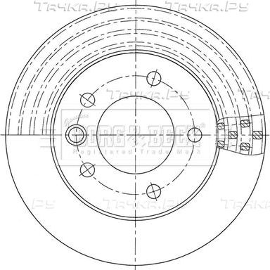 Тормозной диск Borg & Beck. Артикул BBD5954S