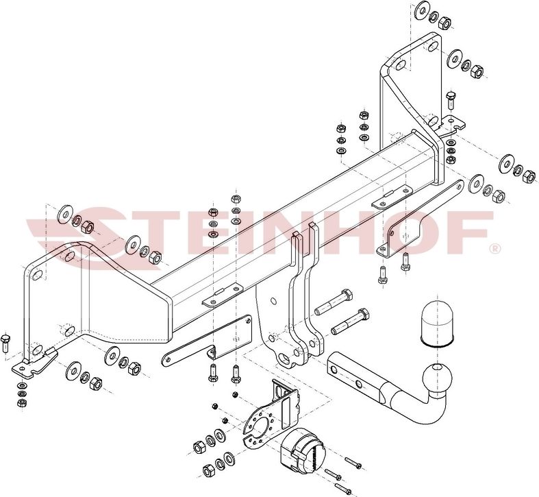Фаркоп Steinhof для BMW X5 G05 (вкл. M Pakiet) 2018-2026. Артикул B-088