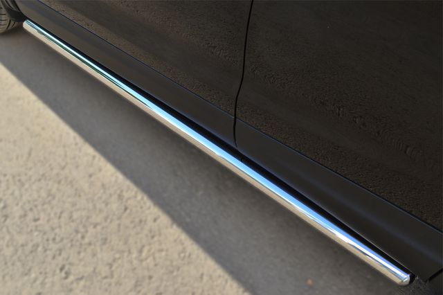 Защита порогов RusStal труба d63 (вариант 3) для Nissan Qashqai II 2014-2018. Артикул NQQT-001790