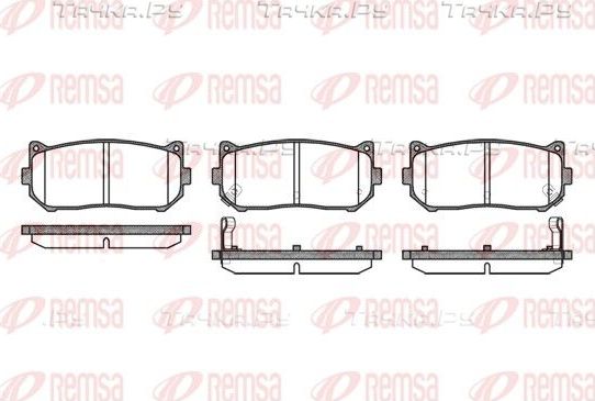 Тормозные колодки Remsa задние для Kia Shuma I 1996-2001. Артикул 0649.02