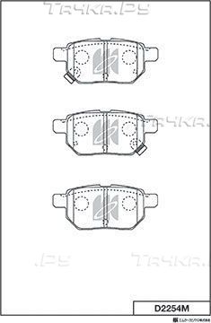 Тормозные колодки MK Kashiyama. Артикул D2254M