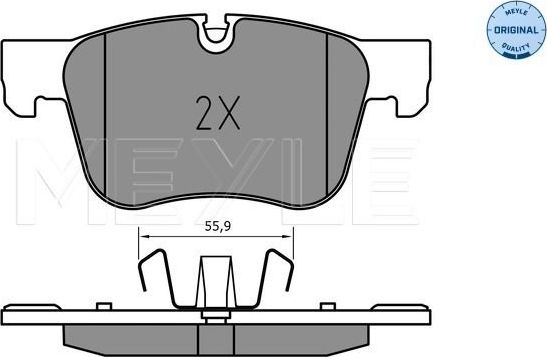 Тормозные колодки Meyle Original. Артикул 025 258 3317