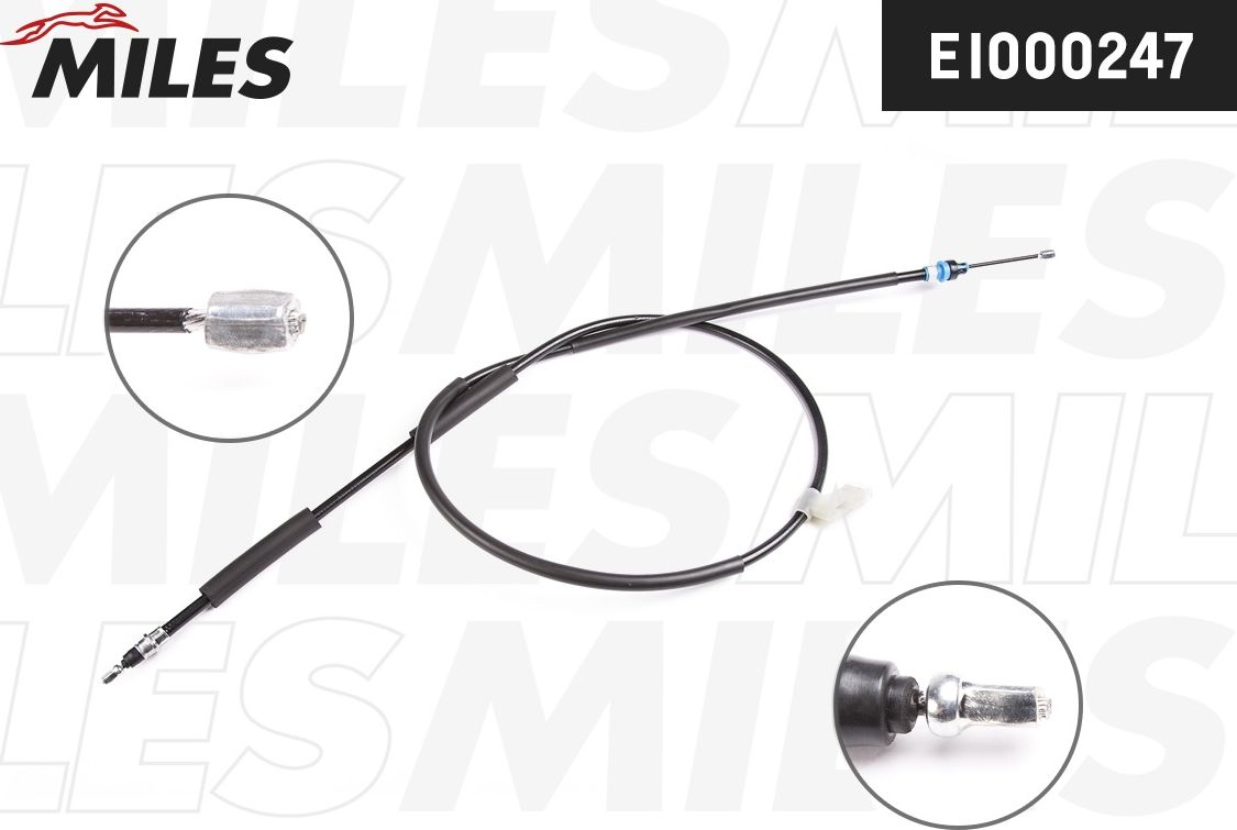 Трос ручника (тросик ручного тормоза) Miles. Артикул EI000247