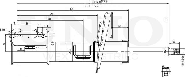 Амортизатор подвески (Unio). Артикул SAB-10152
