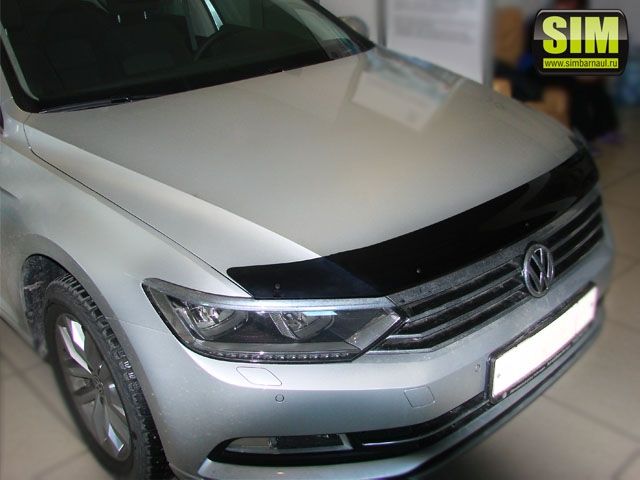 Дефлектор SIM для капота Volkswagen Passat B8 2015-2026. Артикул SVOPAS1512