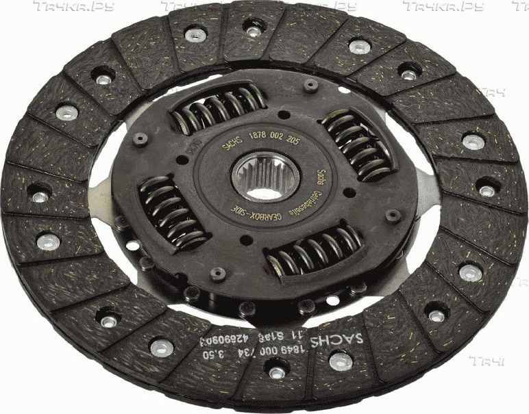 Диск сцепления SACHS для Chevrolet Niva I 2002-2021. Артикул 1878 002 205