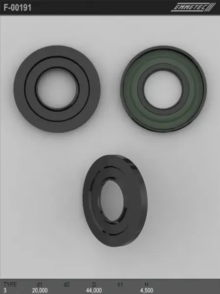 Сальник рулевой рейки 20 44 4.5 (Emmetec). Артикул F00191