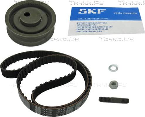 Ремень ГРМ с роликами (комплект) SKF для Volkswagen Santana 1981-1984. Артикул VKMA 01000