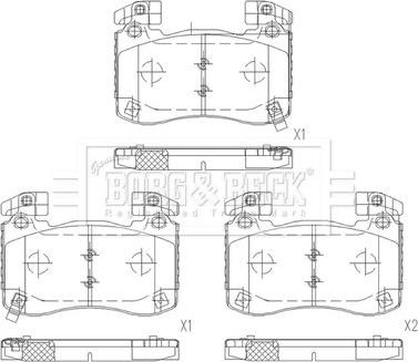 Тормозные колодки Borg & Beck. Артикул BBP2676
