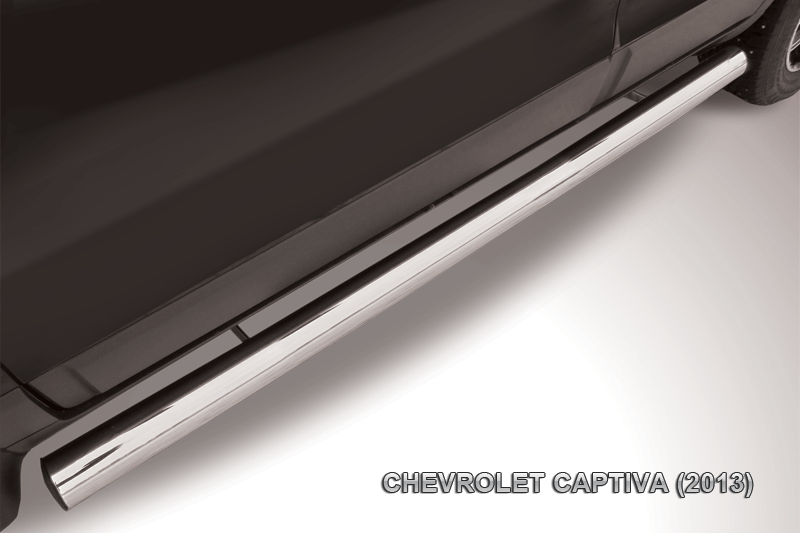 Пороги Slitkoff труба d76 для Chevrolet Captiva 2013-2016. Артикул CHCap13-007