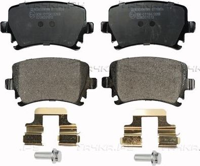 Тормозные колодки Denckermann задние для Volkswagen Scirocco III 2008-2017. Артикул B110859