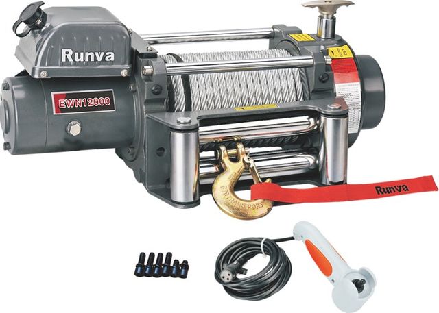 Лебёдка электрическая (индустр.) 12V Runva 12000 lbs 5700 кг. Артикул EWN12000U