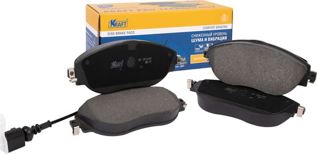 Колодки дисковые передние (с антишумовой накладкой) (Kraft). Артикул KT091492