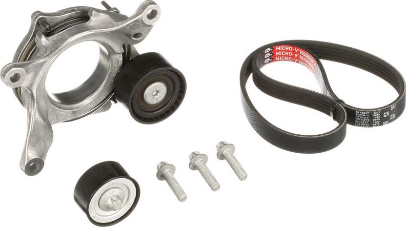 Приводной ремень поликлиновой с роликами (комплект) Gates Micro-V® E-START™. Артикул K015PK1256EST