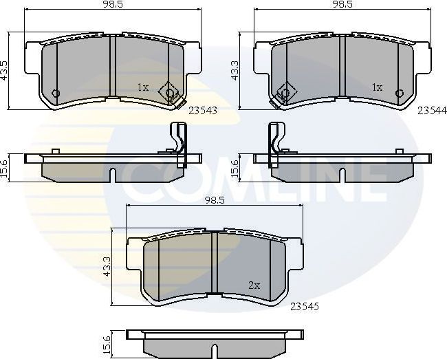 Тормозные колодки Comline Comline. Артикул CBP31126