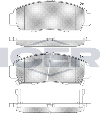 Тормозные колодки Icer. Артикул 181543-203