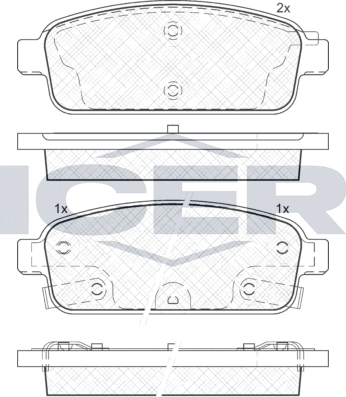 Тормозные колодки Icer. Артикул 181943