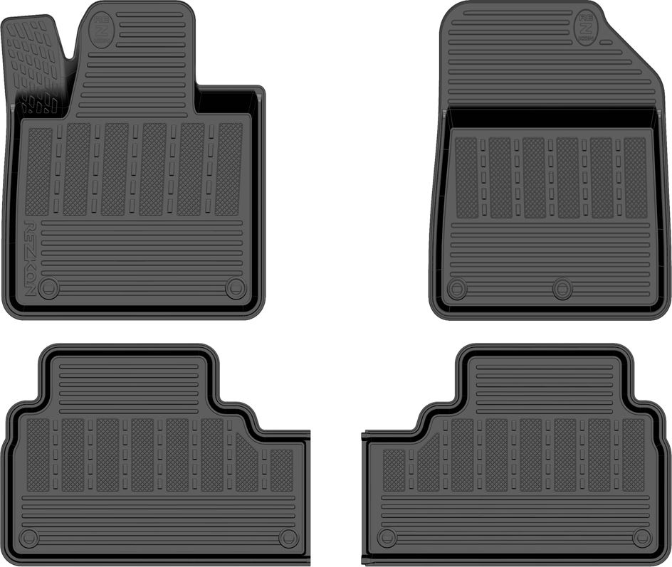 Коврики Rezkon резиновые для салона Kia Sorento III Prime 2015-2026. Артикул 1021025300