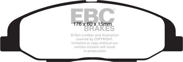 Тормозные колодки EBC Brakes. Артикул DP41827R