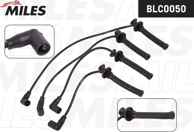Высоковольтные провода (провода зажигания) (комплект) Miles (Силикон) для Audi A4 II (B6) 2001-2004. Артикул BLC0050