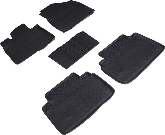 Коврики резиновые Seintex с высоким бортиком для салона Hyundai Tucson IV (длинная база) 2021-2026. Артикул 96356