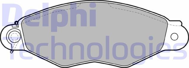 Тормозные колодки Delphi (Low-Metallic). Артикул LP1610