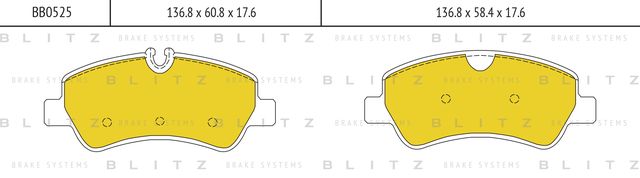 Колодки тормозные FORD TRANSIT 12- задн. (Blitz). Артикул BB0525