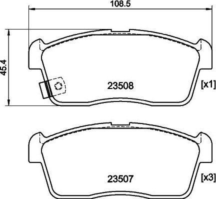 Тормозные колодки Nisshinbo передние для Suzuki Alto VII (HA25) 2009-2014. Артикул NP9030