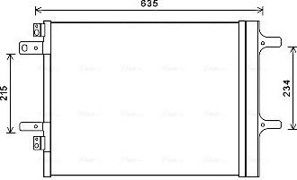 Радиатор кондиционера (конденсатор) AVA (алюминий). Артикул CNA5308D