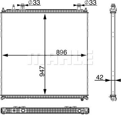 Радиатор низкотемпературный Mahle Premium. Артикул CIR 11 000P