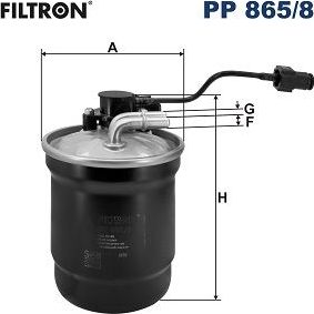 Топливный фильтр Filtron для Ford Puma II 2020-2026. Артикул PP 865/8