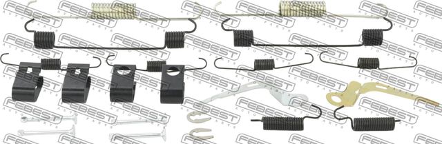 Монтажный комплект барабанных колодок Febest. Артикул 0704-JB625-KIT