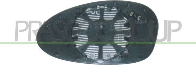 Зеркальное стекло бокового зеркала Prasco правое для BMW 1 I (E81/E82/E87/E88) 2004-2007. Артикул BM1207503