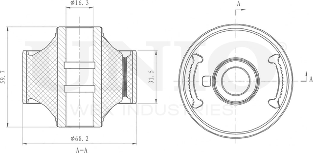 Сайлентблок рычага подвески (Unio). Артикул RMP-20462