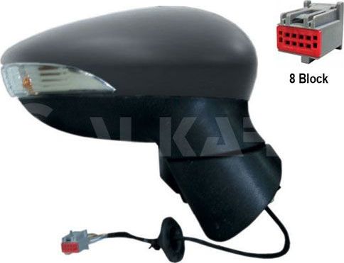 Зеркало боковое (в сборе) Alkar правое для Ford Fiesta VI 2008-2012. Артикул 6114394
