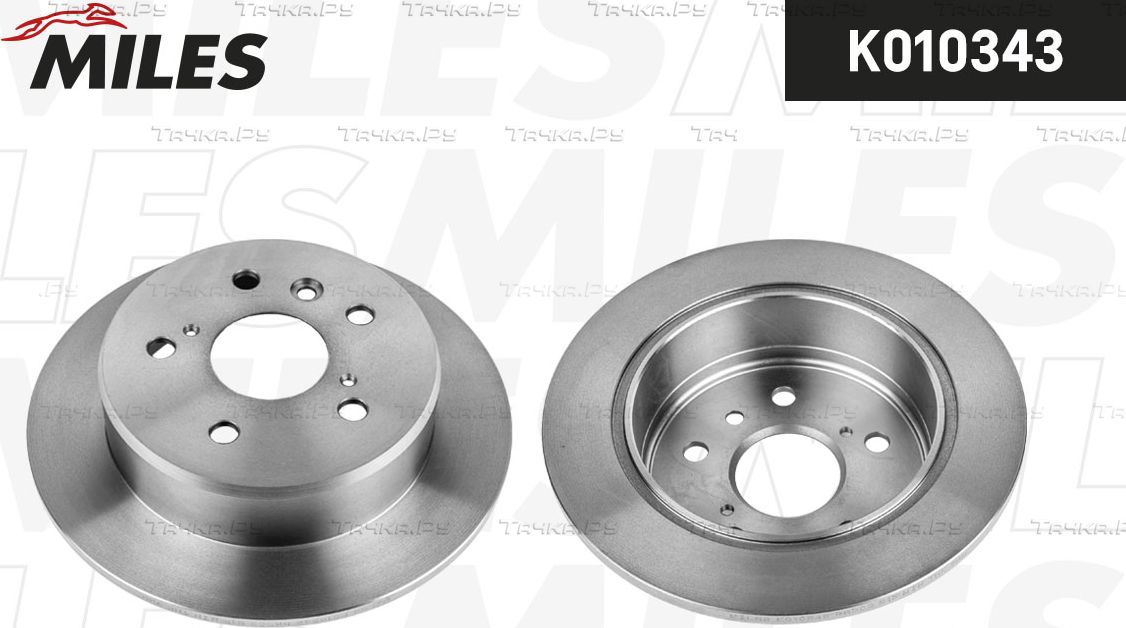 Тормозной диск Miles задний для Toyota Camry 10 (V10, XV10) 1991-1997. Артикул K010343