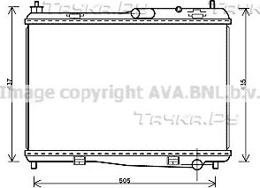 Радиатор охлаждения двигателя AVA. Артикул FD2440