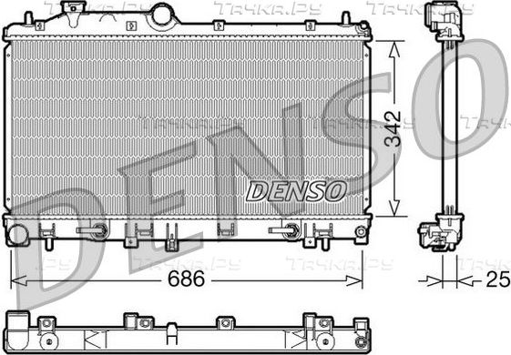 Радиатор охлаждения двигателя Denso (алюминий). Артикул DRM36005