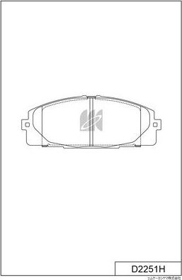 Тормозные колодки MK Kashiyama. Артикул D2251H