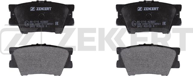 Тормозные колодки Zekkert задние для Lexus ES V 2006-2012. Артикул BS-2715
