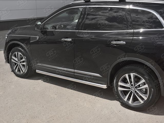 Защита порогов RusStal труба d63 (вариант 1) для Renault Koleos II 2016-2026. Артикул RKT-0029721