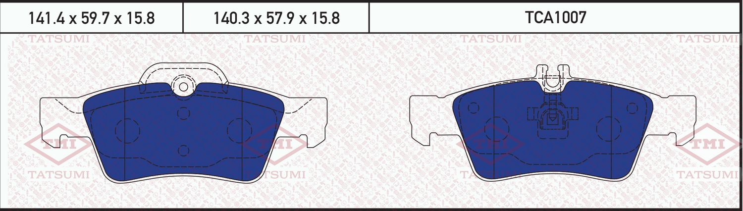 Колодки тормозные задние MERCEDES W211 2002 (Tatsumi). Артикул TCA1007