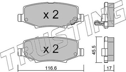 Тормозные колодки Trusting задние для Dodge Nitro 2006-2012. Артикул 880.0