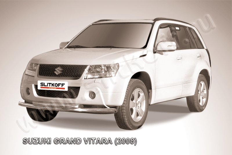 Защита Slitkoff переднего бампера d57/57 двойная для Suzuki Grand Vitara III 5-дв. 2008-2012. Артикул SGV08008