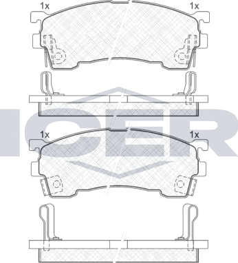 Тормозные колодки Icer передние для Mazda Premacy I (CP) 1999-2005. Артикул 180971