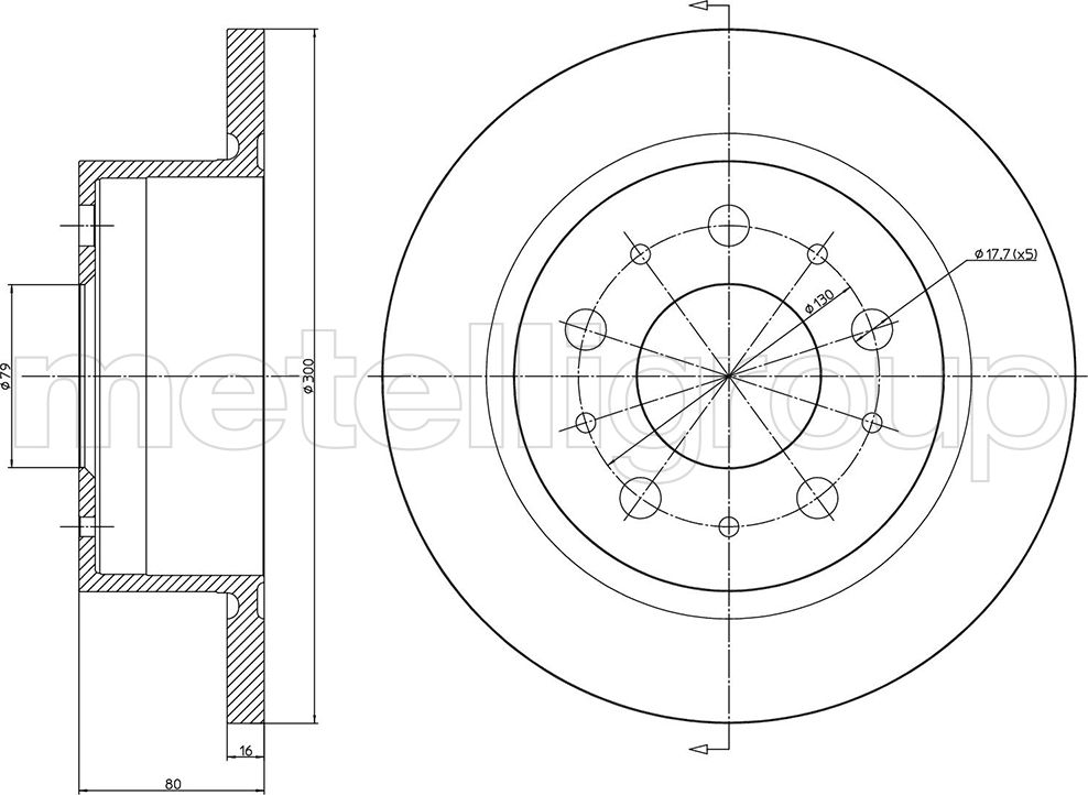 Тормозной диск Metelli. Артикул 23-0911C