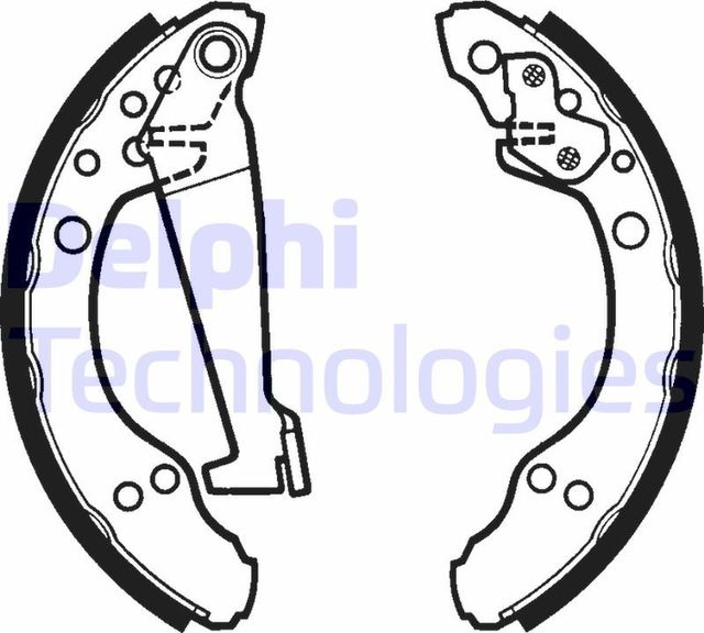 Тормозные колодки Delphi задние для Audi 80 II (B1) 1973-1978. Артикул LS1277