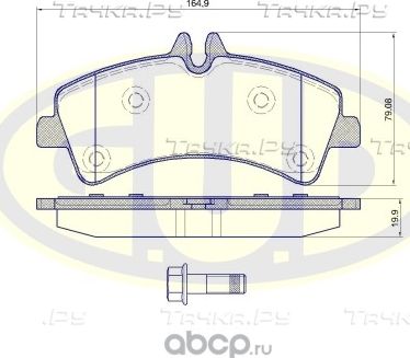 Тормозные колодки G.U.D.. Артикул GBP124700