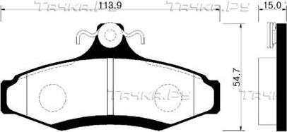 Тормозные колодки HSB задние для Chevrolet Zafira 2001-2012. Артикул HP2007