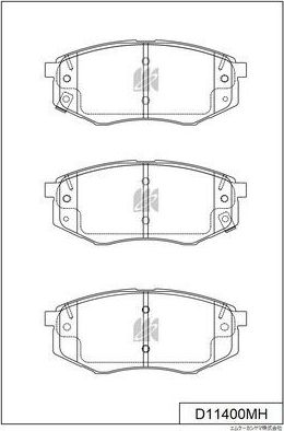 Тормозные колодки MK Kashiyama. Артикул D11400MH